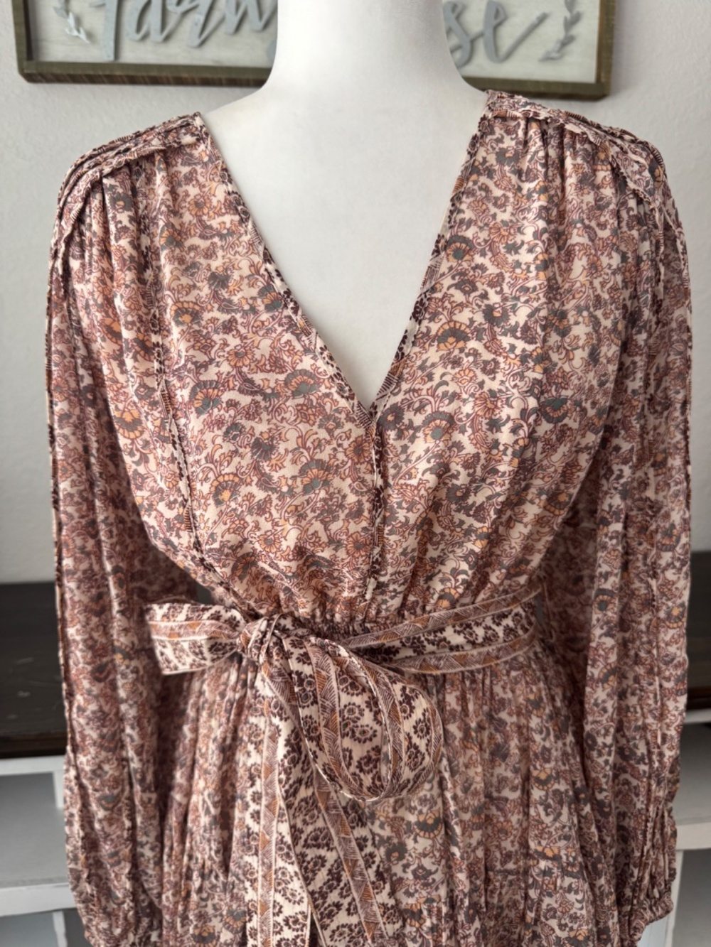 New Ulla Johnson Eleni Dress Gardenia 100% Silk Belt Women's Size 0 CC - Picture 3 of 9